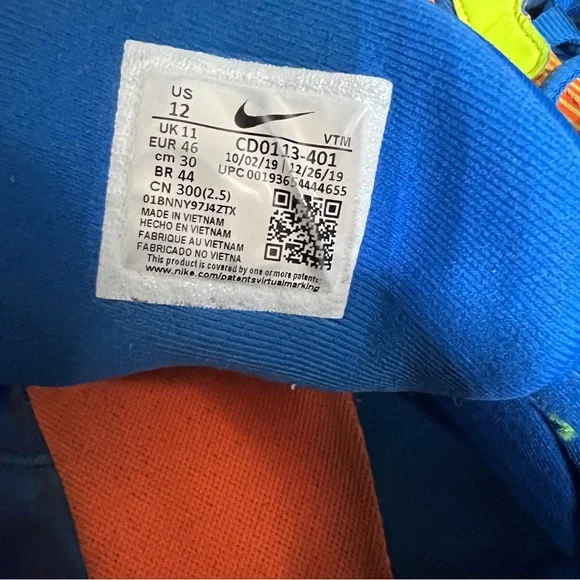 Nike Air max Blue and Orange Energetic Sneakers - Picture 6 of 6